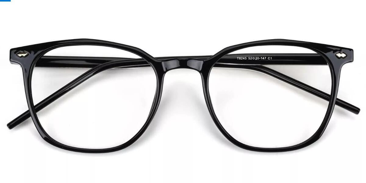 8245 TR90 Prescription Eyeglasses Black